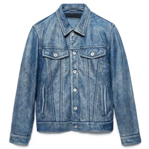 Vintage American Retro 557xx Type 3 Style Cowhide Leather Trucker Biker Jacket - Bild 1 von 19