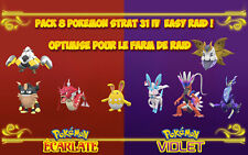 Pokemon Ecarlate / Pokemon Violet : pack 8 pokemon shiny strat 6 IV 31 opti raid
