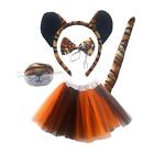 Tiger Costume Set Hairhoop Photo Props Hairband Cosplay Ear Headband for Dress