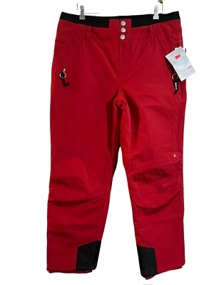 Pantalones de nieve Hurley Flurry resistentes al agua y al viento 3M Thinsulate para mujer pequeños rojos Foto 1 de 4