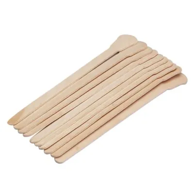 10 StüCke Holzwachs Wachs Spachtel Zunge Einweg Bamboo Sticks Haarentfernun M1Q8 • 2.94€