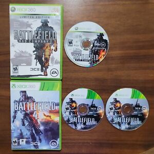 Lot of 2~XBOX 360~BATTLEFIELD: BAD COMPANY 2 Limited Ed~BATTLEFIELD 4~Tested~VG