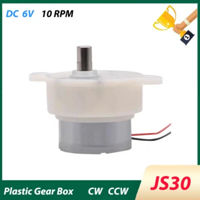 JS30 Micro Geared Motor DC 6V 10RPM Reduction Reversible Motor for Toy DIY - Image 1 of 4