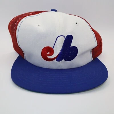 Vintage Twins Montreal Expos MLB Baseball Snapback Mesh Trucker Hat New Tags - Image 1 of 4