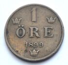 SWEDEN 1 ORE 1899 OLD COIN