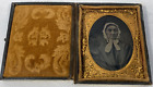 Antique Old Woman with Bonnet Ambrotype Cased Glass Image