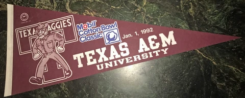 TEXAS A&M 1992 COTTON BOWL PENNANT Cover