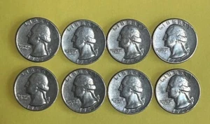 8@ 1965 U.S. Washington Quarters - Picture 1 of 2