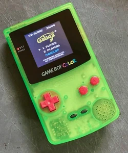 Nintendo Game Boy Color GBC System Backlight Backlit Brighter TFT Neon Yellow  - Picture 1 of 8