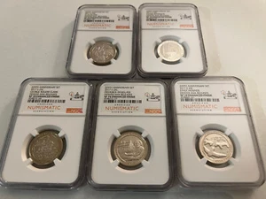 2017-S 225TH ANNIV NATIONAL PARK QUARTER SET "DENVER ANA RELEASE NGC SP70 E.F. - Picture 1 of 4