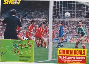 LAWRIE SANCHEZ (Wimbledon FC) Hand SIGNED 1988 FA Cup A4 Poster - Picture 1 of 1