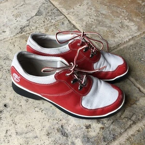 Timberland Leather Red and White Women’s Shoes - Picture 1 of 5