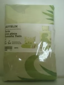 Ikea Dinosaurier JATTELIK Twin Bettbezug & Kissenbezug Kinder Bett Set gelb grün - Bild 1 von 9