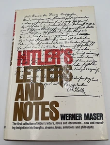 HITLER'S LETTERS and NOTES by Werner Maser * 1st American Edn * HB * DJ * VG/VG - Picture 1 of 9