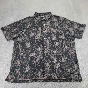 Ping Shirt Mens XL Black Floral Geometric Silk Button Up Golf Outdoors - Picture 1 of 11