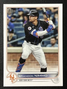 2022 Topps #344 Brandon Nimmo New York Mets Baseball Card - Picture 1 of 2