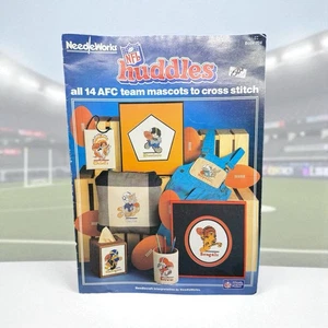 NeedleWorks NFL HUDDLES 14 AFC Team Mascots Cross Stitch Pattern Book #704 - Picture 1 of 15