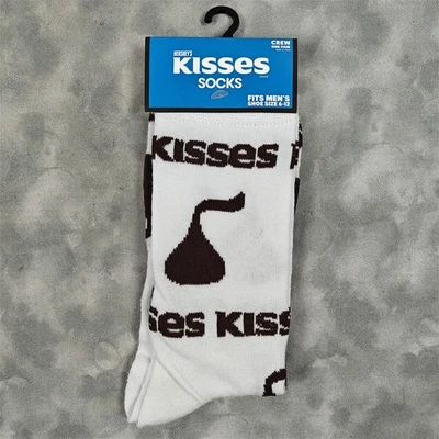 Calcetines Hershey's KISSES para hombre blancos/marrones un par se adapta a zapatos talla 6-12 nuevos con etiquetas Foto 1 de 2