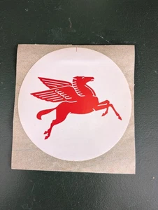 NOS Vintage Mobil Oil Flying Pegasus 4" Sticker Decal - Unused and Original - Picture 1 of 4