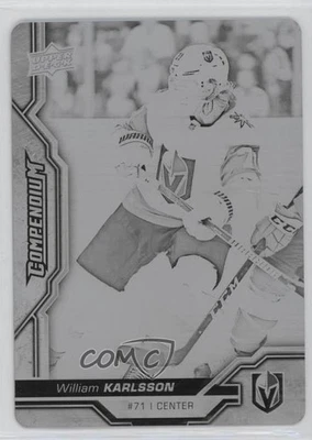 2018 Upper Deck Compendium Printing Plate Black 1/1 William Karlsson #767 01mu - Image 1 of 3