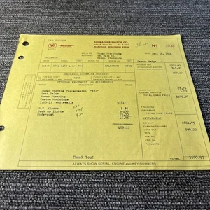 Vtg 1964 Buick Auto Dealer Sales Receipt Car Dealership Invoice - Picture 1 of 2