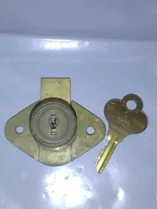 Antique Slot Machine Lock w/ Key Brass Eagle Brand Pace Bantam - Picture 1 of 5