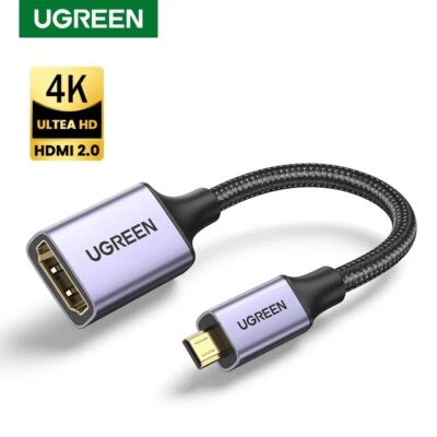 UGREEN Micro HDMI Compatible Adapter 4K Mini HDMI Male to HDMI Female Converter - Image 1 of 4