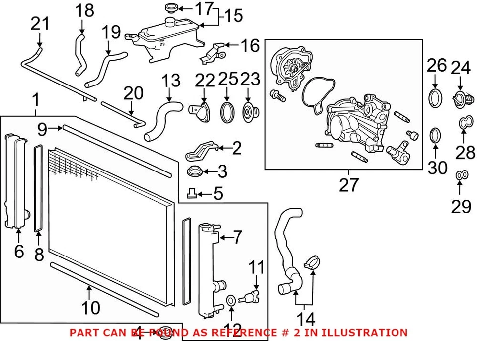 Genuine OEM Radiator Mount Bracket For Lexus NX200t NX300 NX300h - Image 1 of 1