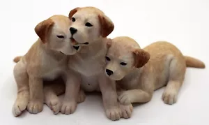 Labrador Retriever Welpenfamilie Deko Keramik Statue - Bild 1 von 3