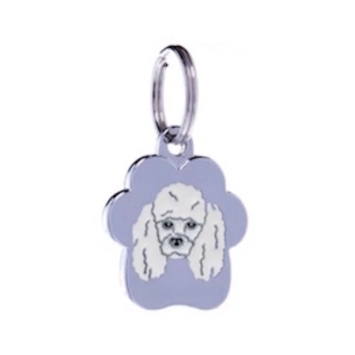 Poodle Large dog tag/ID tag/collar tag. Laser printed ID details on the back. - Image 1 of 4