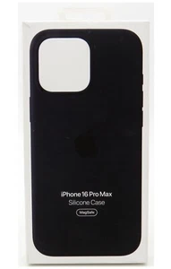 Genuine Apple Silicone Case with MagSafe for iPhone 16 Pro Max MYYT3ZMA- BLACK - Picture 1 of 5