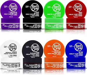 Lot de 6 Set of 6 Cire Red One Aqua Air Wax Cheveux Gel 150 ML Toutes Couleurs - Imagen 1 de 6