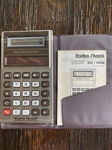 Máquina calculadora de adición de energía solar Radio Shack EC 402 de colección - Imagen 1 de 6