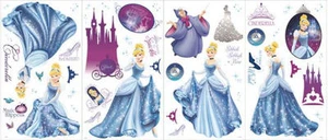 Pegatinas de pared CENICIENTA GLAMOUR calcomanías CARRO CHISPAS ZAPATILLAS álbum de recortes - Imagen 1 de 1