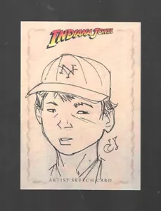 Indiana Jones 2008 Heritage SKIZZENKARTE Craig Rousseau - Ke Huy Quan KURZE RUNDE - Bild 1 von 2