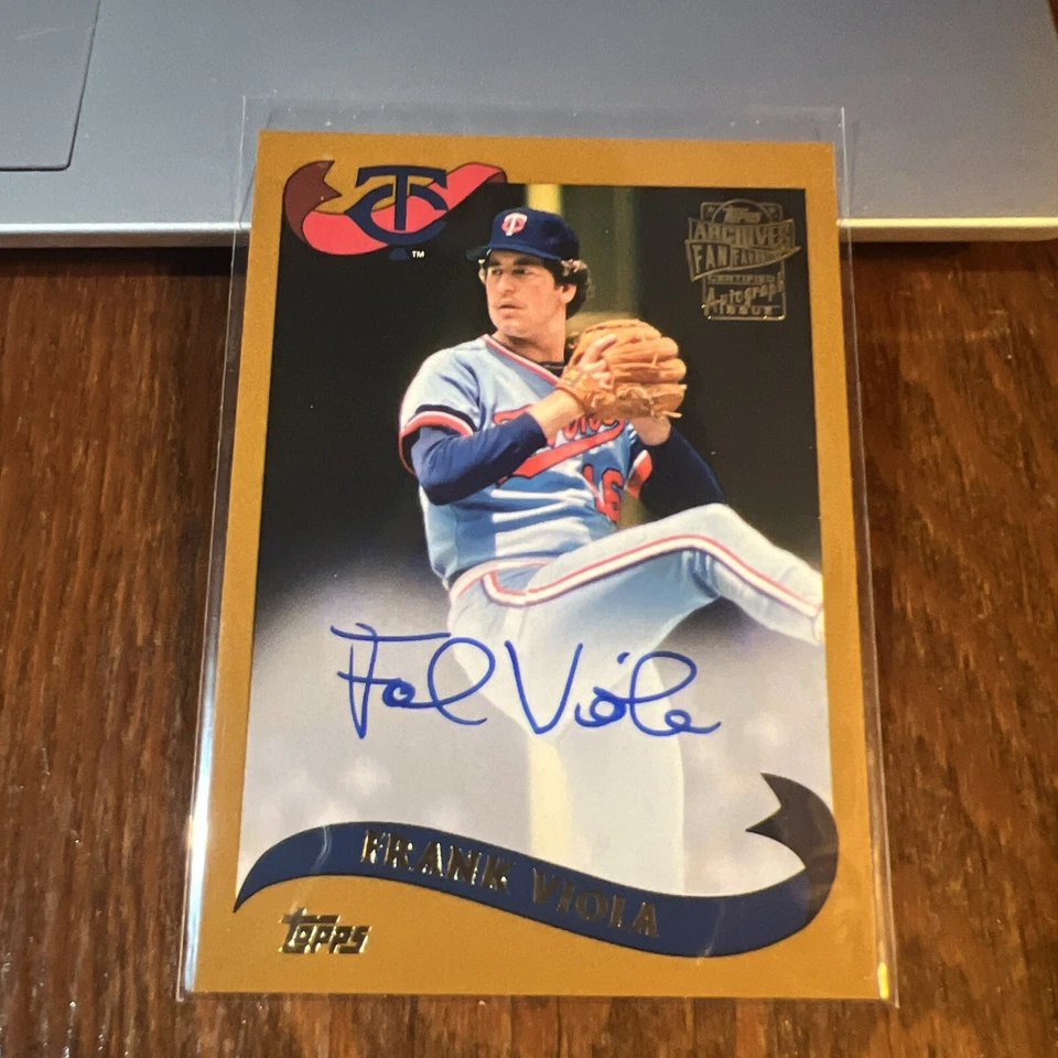 Frank Viola 2021 Topps Archives Fan Favorite Auto 2002 Topps #FFA-FV Twins casi nuevo-como nuevo Foto 1 de 4
