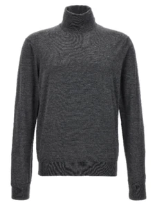 $1750 Tom Ford Mens Wool Turtleneck Light Charcoal Sweater - Picture 1 of 8