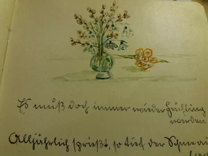 Poesiealbum mit Zeichnungen 1935-41 Berlin Siemensstadt 54 Einträge Baltruschat - Picture 1 of 8