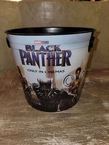 Marvel Studios Black Panther Exclusive Popcorn Bucket Tub Trash Can Rare - Picture 1 of 5