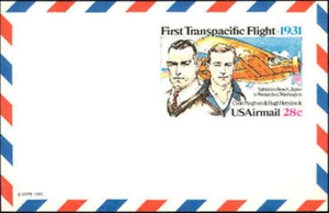 (10) # UXC19 First Transpacific Flight PANGBORN & HERNDON MINT 1981 (10 CARDS ) - Picture 1 of 1