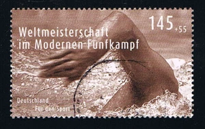 GERMANIA FRANCOBOLLO PRO SPORT CAMPIONATI MONDIALI DI NUOTO 2007 usato (BD5035 - Foto 1 di 1