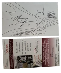2011 Norm Breyfogle BATMAN Signed 3x5 Index W/ Original Sketch JSA Certified - Picture 1 of 4
