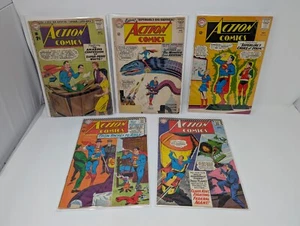 5x DC Action Comics Silver Age Lot: 302, 303, 316, 337, 348 - 1963 to 1967 - Picture 1 of 17