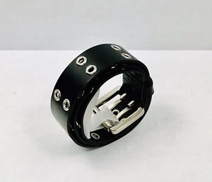 NEW Wonder Nation Boy's Belt Size M/L (8/12) Black Double Row Metal Grommets - Picture 1 of 2