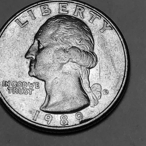 1989 D Washington quarter folder filler circulated Cover
