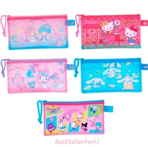 Sanrio Mesh Storage Bag Pen Bill Makeup Toiletry Face Mask Case Travel Organizer - Picture 1 of 9