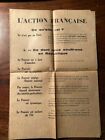 TRACT ACTION FRANCAISE + DOCUMENTS ANNES 1920 /1930 EO