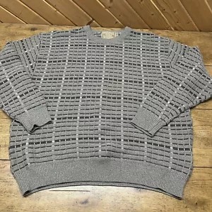 Suéter Shenandoah de Colección Años 90 Texturizado Tejido 3D Geométrico Cuello Redondo EE. UU. | Hombre’s XL - Imagen 1 de 6