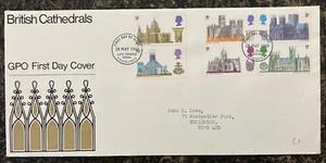 United Kingdom 1969 - British Cathedrals FDC stamp set Edinburgh GPO Philatelic - Picture 1 of 1
