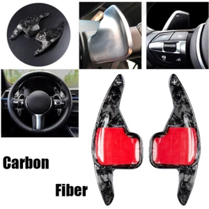 Black Carbon Fiber Car Steering Wheel Paddle Shifter For BMW 3 4 X1 X4 5 6 7 GT  - Picture 1 of 7